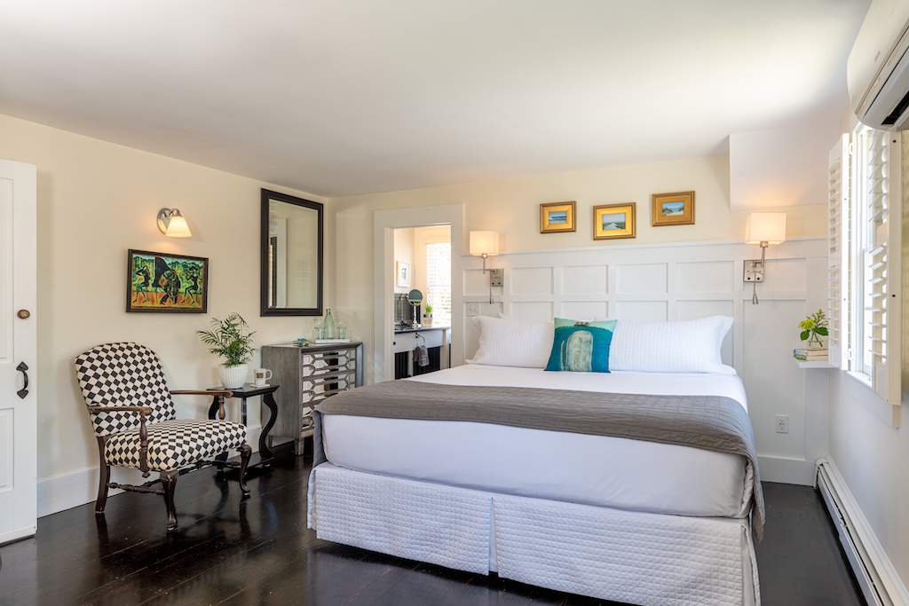 Enjoy your time at one of the best places to stay on Cape Cod. Sleep in a king sized bed with luxurious linens.