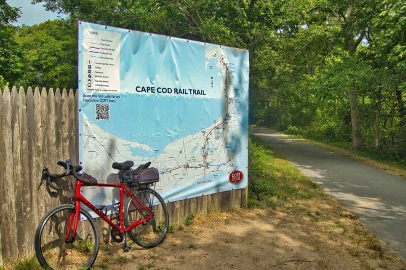 Riding the Cape Cod Rail Trail is one of the best things to do in Harwich, MA